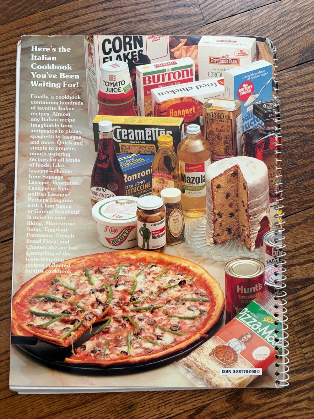 Vintage Favorite Italian Brand Name Recipes Spiral-Bound Cookbook